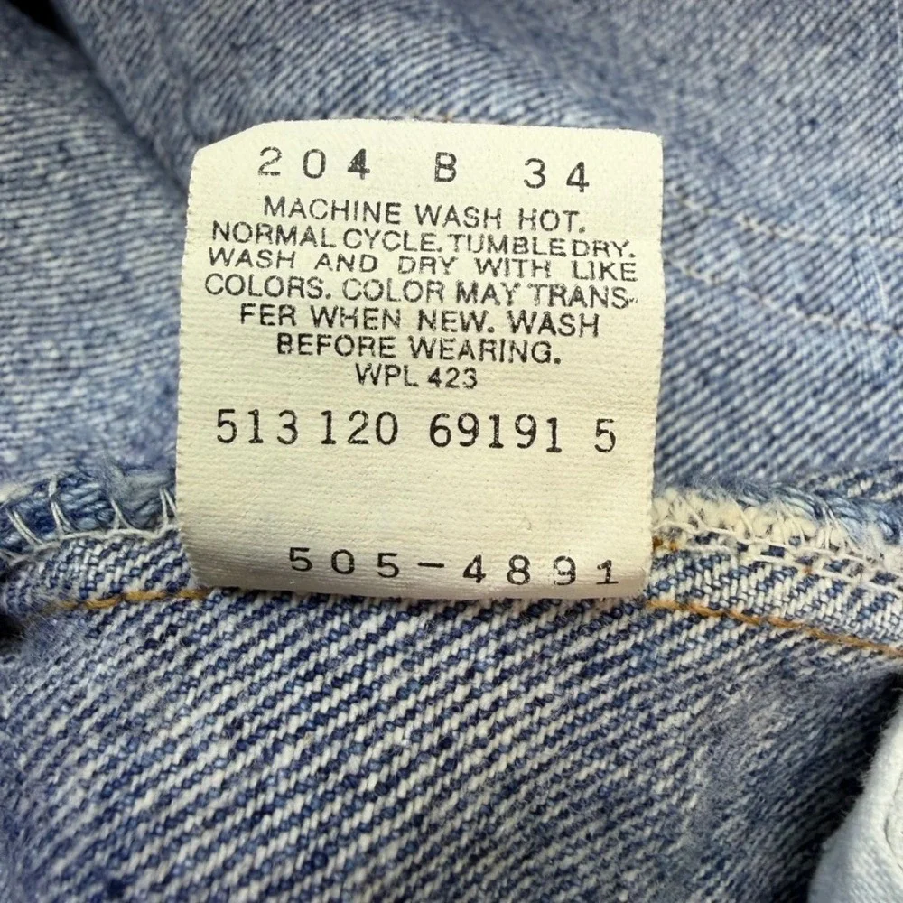 Levi's 505 Regular Fit Jeans Men 36x31 Straight Blue 100% Cotton Made in USA 90s